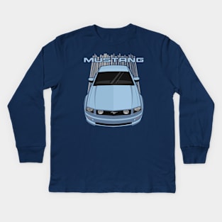 Mustang GT 2005-2009 - Windveil Blue Kids Long Sleeve T-Shirt